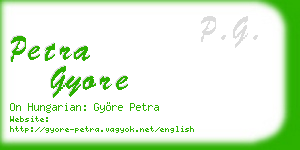 petra gyore business card