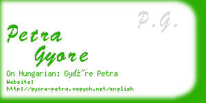 petra gyore business card